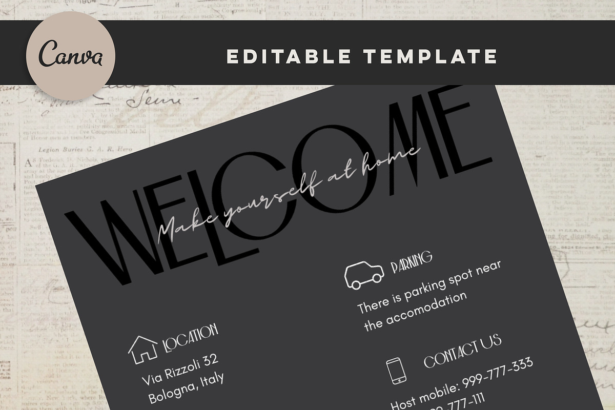 Welcome sign for Airbnb hosts, a Presentation Template by Design House (Photo 4 of 8)