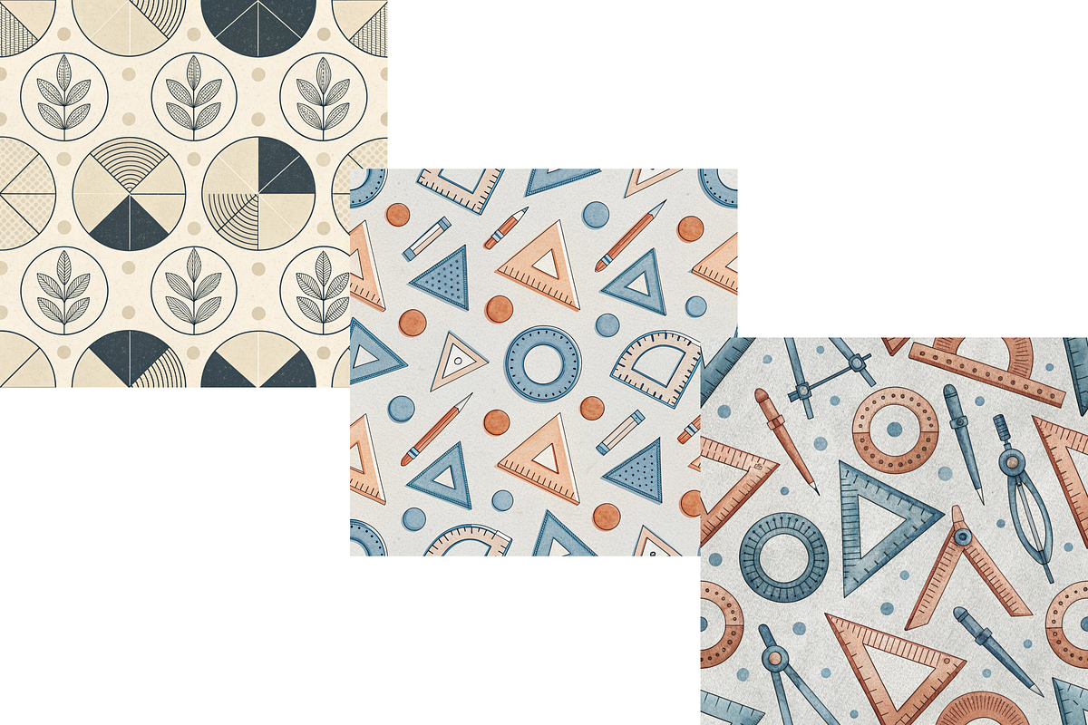 Abstract Algebra Seamless Pattern, a Pattern Graphic by FloridPrintables (Photo 7 of 11)