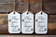 3 tag mockup multiple template photo, a Card Template by Leo Flo Mockups (Thumbnail 1 of 2)