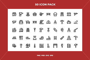 Construction icons, an Outline Icon by Wencory