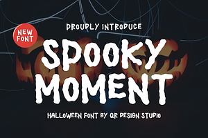 Spooky Moment - Halloween Font, a Handwritten Font by QR Design Studio