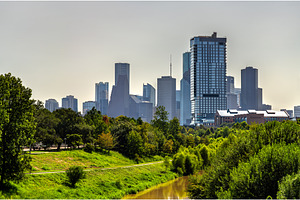 Houston, Texas skyline viewed from, an Architecture Photo by Leonid Andronov