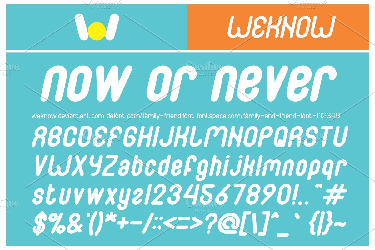 family and friend font preview 2