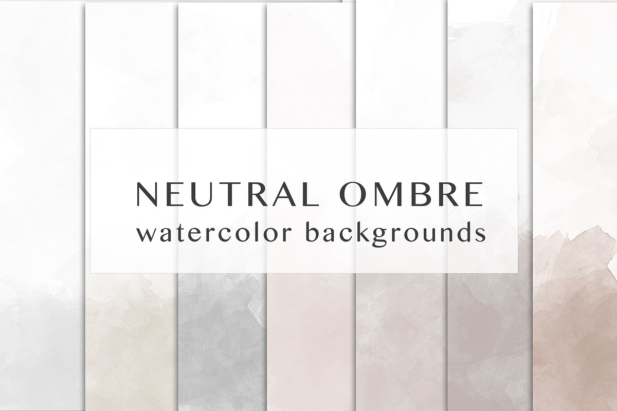 Neutral ombre watercolor, a Texture Graphic by GraphicRain (Photo 1 of 4)