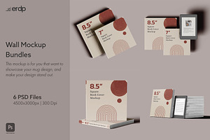 Square Book Cover Mockup