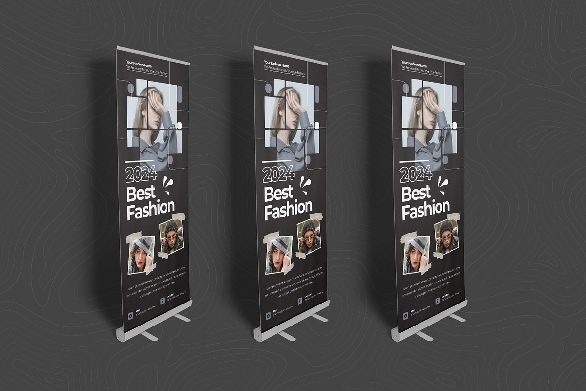 Best Fashionio Roll Up Banner, a Print Template by Esensifiksi.studio (Photo 2 of 2)