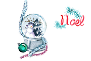 Watercolor Christmas clipart set, an Illustration by masha gross (Thumbnail 2 of 4)