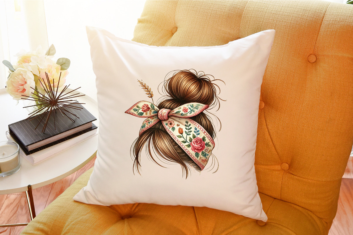 Mothers Day Messy Bun Clipart, an Illustration by Sublimation Artist (Photo 6 of 6)