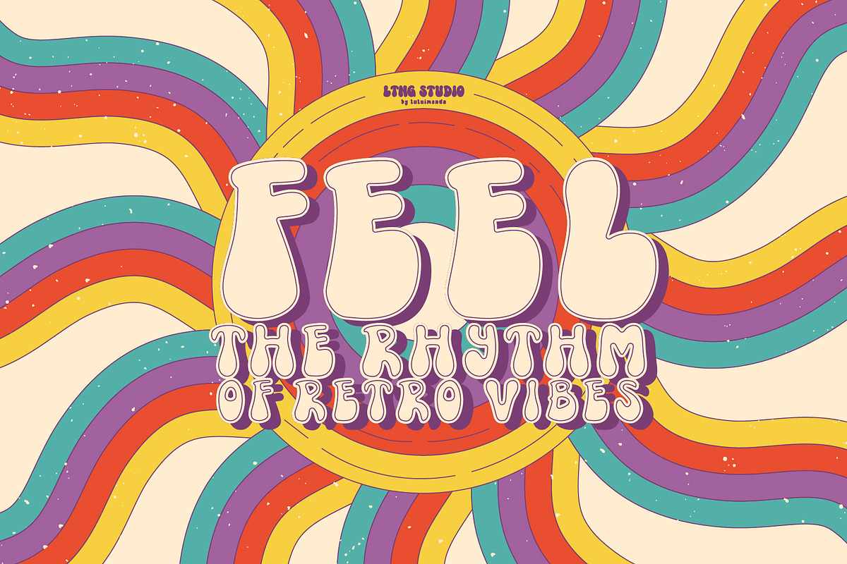 JellyPop Retro Groovy, a Blackletter Font by LTNG STUDIO (Photo 2 of 9)