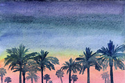 Palms watercolor background, a Texture Graphic by Inna Vinchenko Designs (Thumbnail 2 of 2)