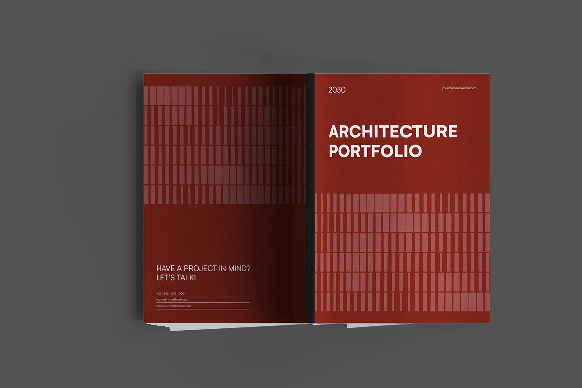 Red Minimal Architect Portfolio, a Brochure Template by Neermana (Photo 10 of 10)