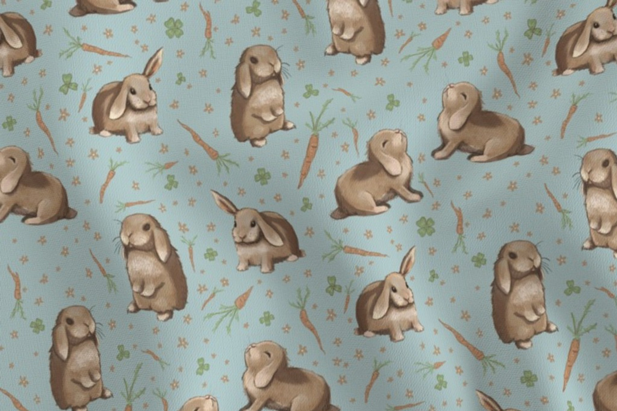 Rabbits & Carrots Repeat Pattern, a Pattern Graphic by Forest Lily (Photo 10 of 11)