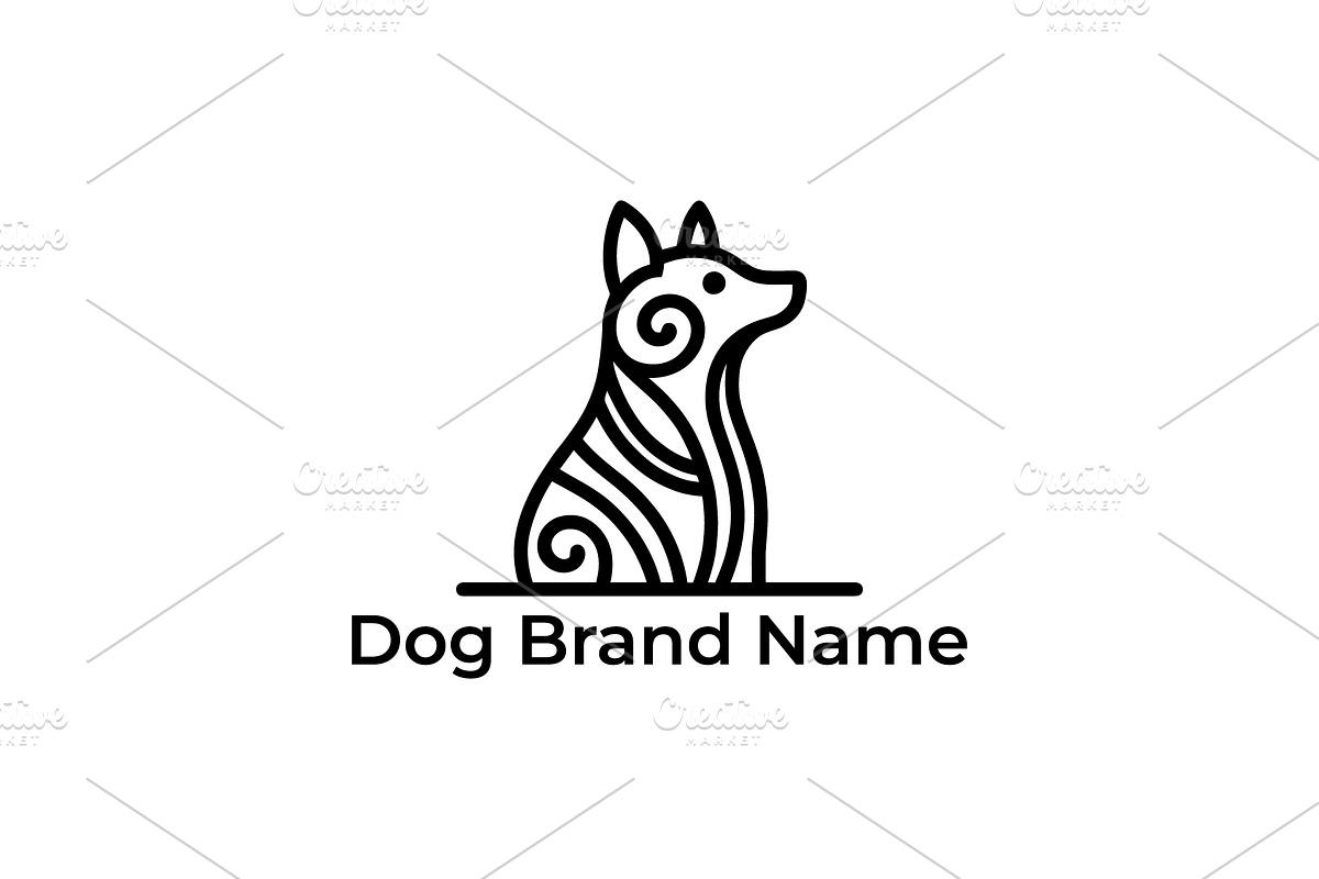 Dog silhouette abstract logo, a Branding & Logo Template by Vectorium Studio (Photo 1 of 2)