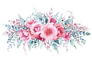 Watercolor Floral Bouquet Set, an Illustration by Creativeshirt (Thumbnail 11 of 11)