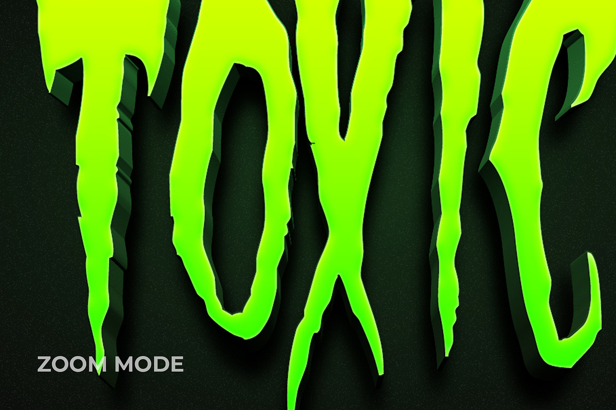 Toxic Text Effect, a Layer Style Add-On by Mockmenot (Photo 3 of 3)