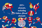 Christmas hand drawn clipart, an Animal Illustration by NataLyaroArt (Thumbnail 2 of 13)