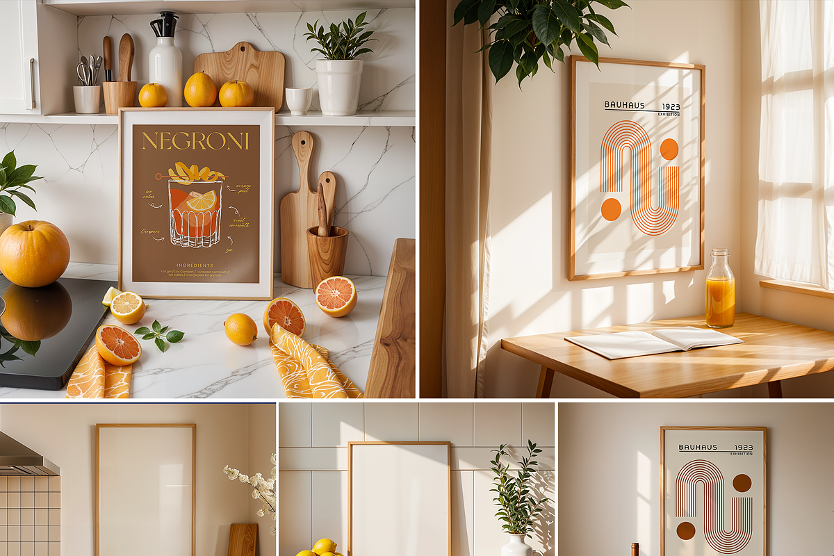 35 Kitchen Frames Mockup PSD Bundle, a Mockup by MockupShopi (Photo 5 of 9)