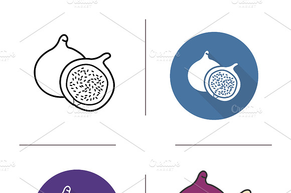 Fig Icons. Vector
