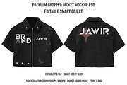 Premium Cropped Jacket Mockup PSD, a Hoody Mockup by std.badboy (Thumbnail 1 of 4)