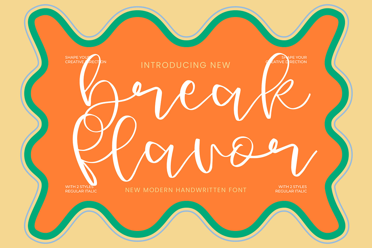 Break Flavor Modern Handwritten, a Script Font by Integritype Studio (Photo 1 of 15)