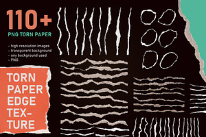 Torn Paper Edge Textures PNG Packs, a Texture Graphic by Creative_View