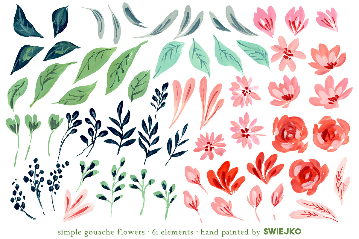 Simple Gouache Flowers, a Decorative Illustration by swiejko (Photo 2 of 5)