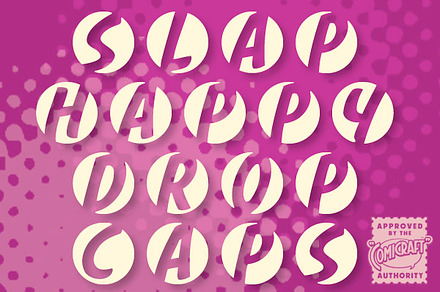 Slaphappy Dropcaps, a Font by Comicraft Fonts