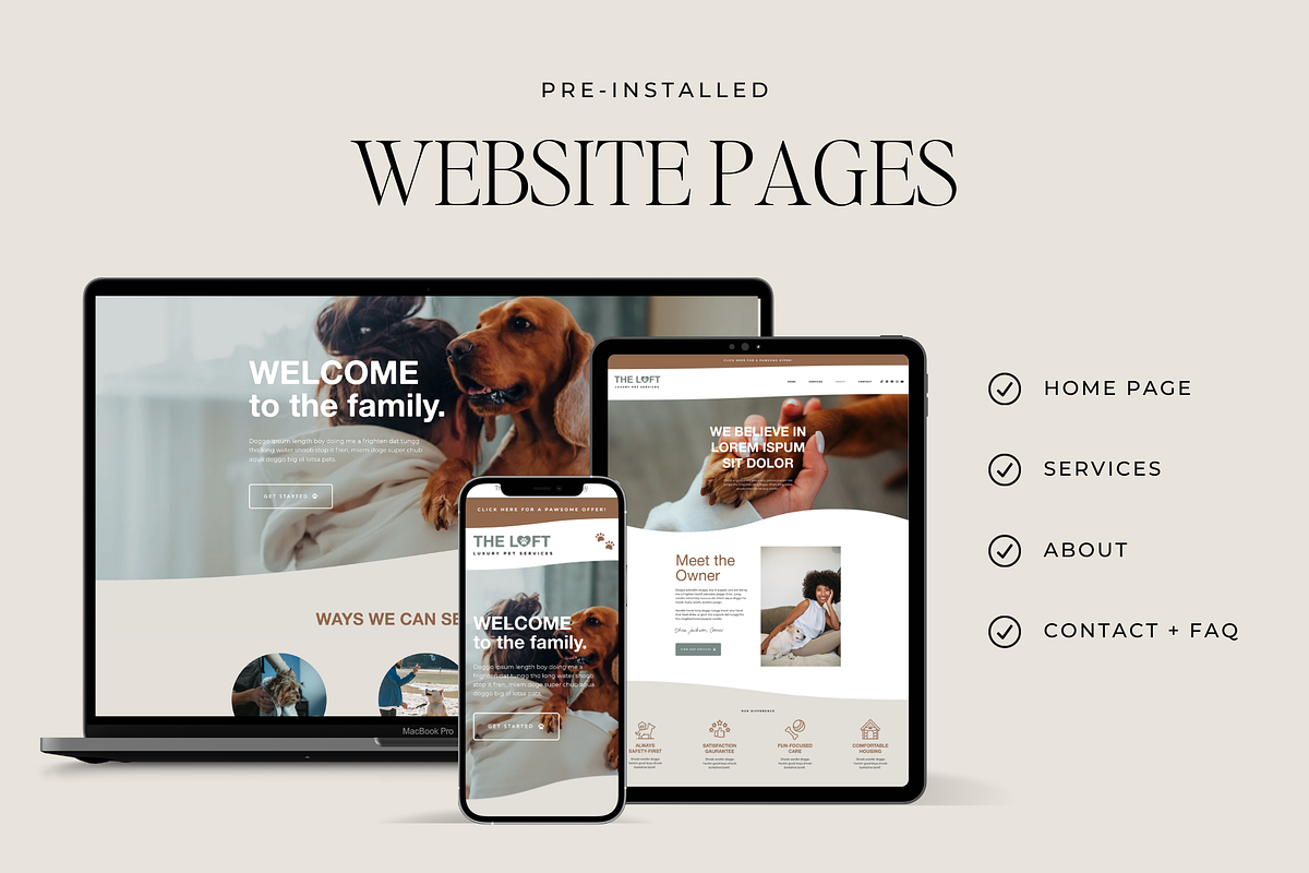Pet Services Wix Website Template, a Wix Template by Ton Rêve Design Studio (Photo 2 of 8)