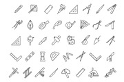 Measuring and marking tools icons, an Outline Icon by Tettygreen (Thumbnail 2 of 2)