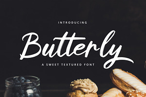 Butterly brush pen font