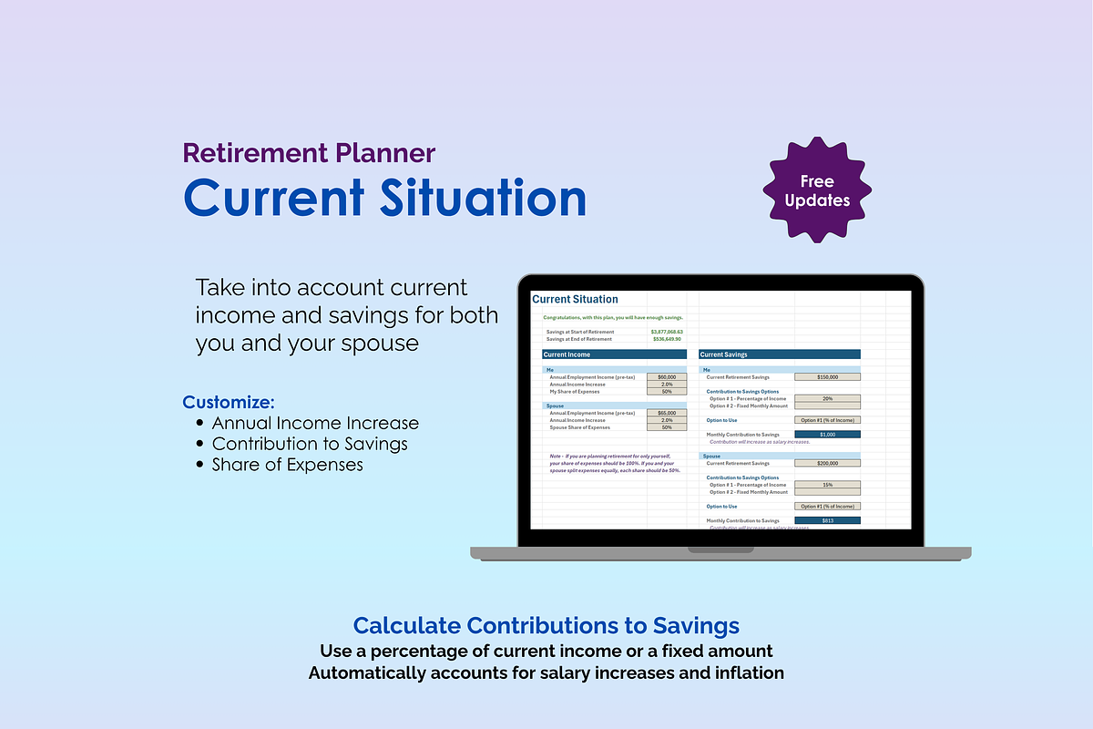 Retirement Planner - Excel preview 3