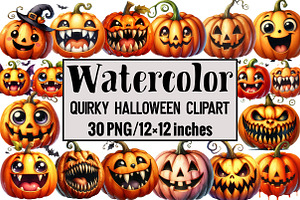 Quirky Halloween Clipart, an Illustration by Design Market