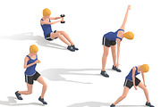 Exercise Animations Bundle Woman, a Characters & Person 3D Model by Daniel Mikulik (Thumbnail 9 of 14)