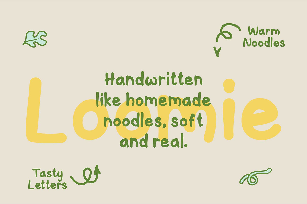 LOOMIE – Expressive Doodle Font, a Script Font by Huge Dream Studio (Photo 3 of 8)
