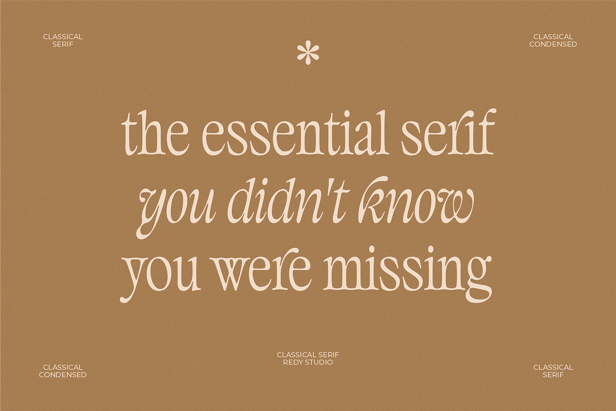 Classical - A Stylish Vintage Serif, a Serif Font by RedyStudio (Photo 2 of 15)