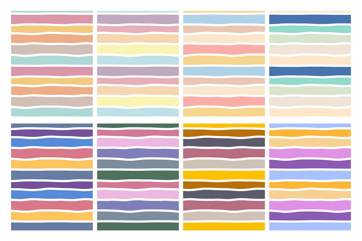 8 hand-drawn stripes stripe patterns, a Pattern Graphic by RevolutionizZed (Photo 6 of 6)