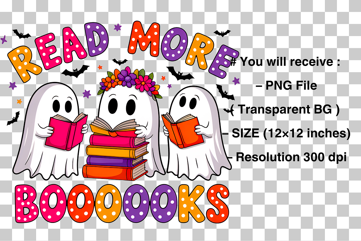 Read More Books Png, Teacher PNG, a Graphic by Clipart Bloom (Photo 2 of 2)