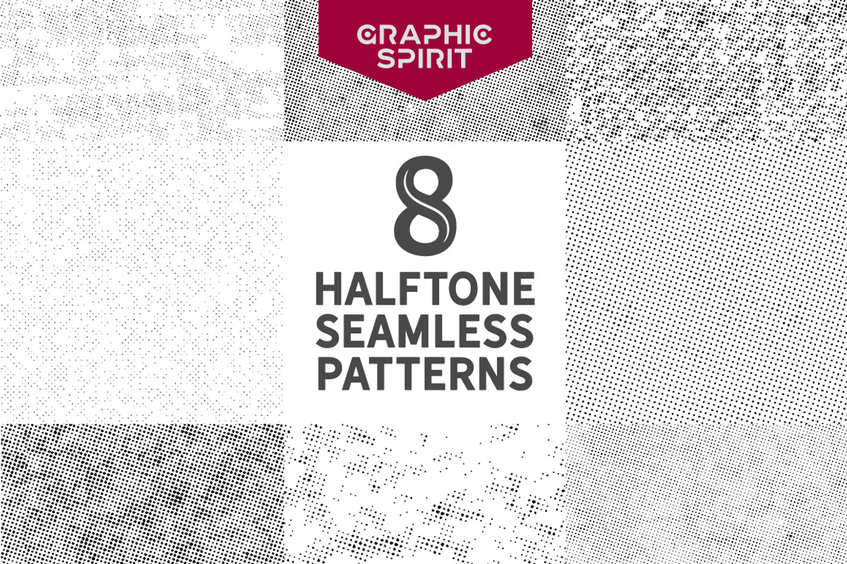 Seamless Halftone Dot Patterns, a Pattern Graphic by Graphic Spirit (Photo 1 of 4)