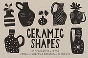 80 Ceramic Shapes Vector Elements, an Object Illustration by BAGIRA | Studio (Thumbnail 1 of 7)