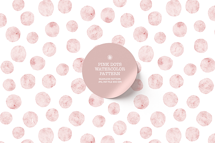 Pink Dots Watercolor Wallpaper, a Wallpaper Graphic by Webvilla Studio