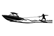 Water Ski Silhouette Vector Bundle, an Illustration by Designs_River (Thumbnail 45 of 51)