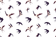 Birds fly in sky, seamless patterns, an Animal Illustration by PaperTrident (Thumbnail 11 of 16)