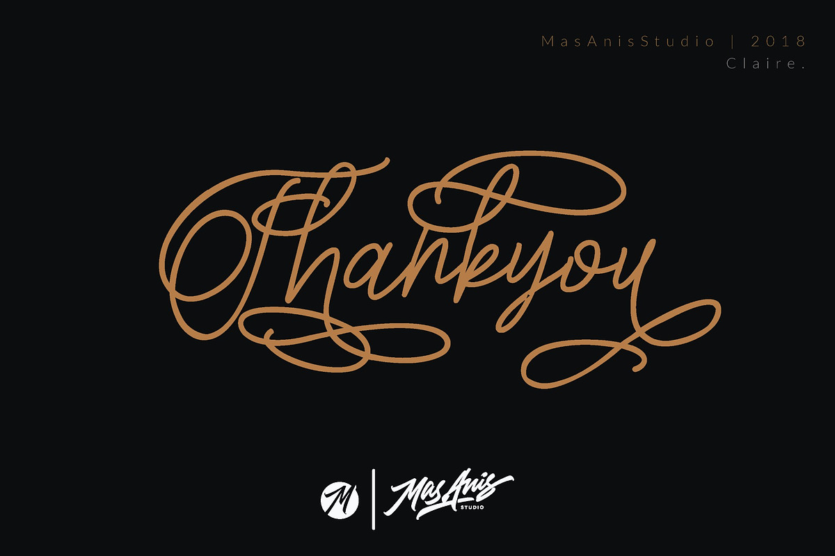 Claire Script, a Script Font by Masanis (Photo 14 of 14)