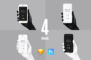 Unicolor & B/W Hands BUNDLE, an iPhone Mockup by Pierre Borodin (Thumbnail 4 of 9)