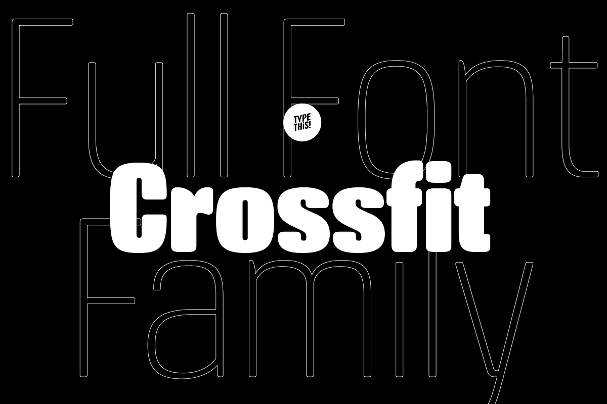 Crossfit Font Family, a Sans Serif Font by TypeThis!Studio (Photo 1 of 8)