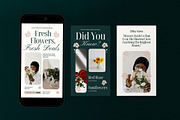 Florist Instagram Set, a Social Media Template by graphicook (Thumbnail 3 of 3)