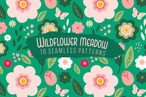 Wildflowers Seamless Patterns