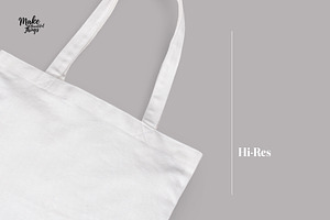 Isolated Canva Tote Bag Mockup