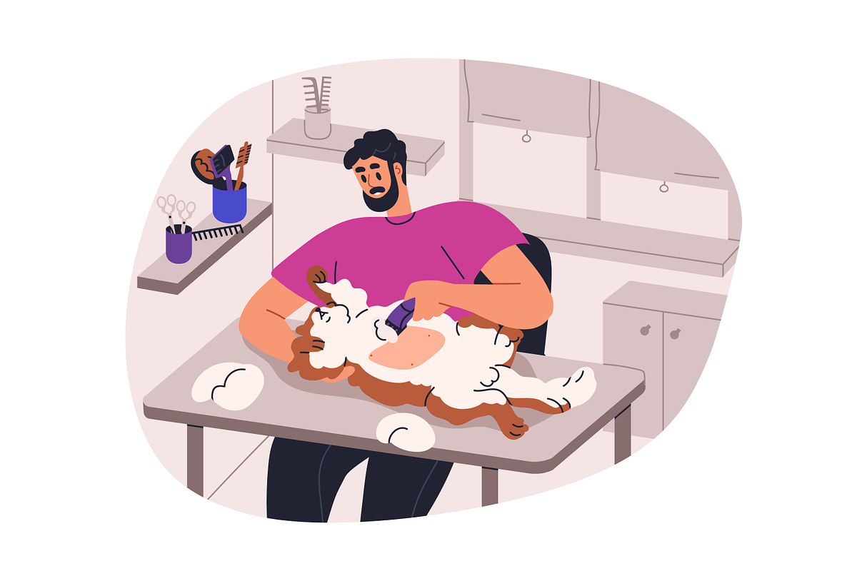 Dogs, cats in pet grooming salon set, an Animal Illustration by Good Studio (Photo 9 of 11)