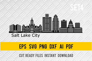 Salt Lake City - Skyline Cut SVG